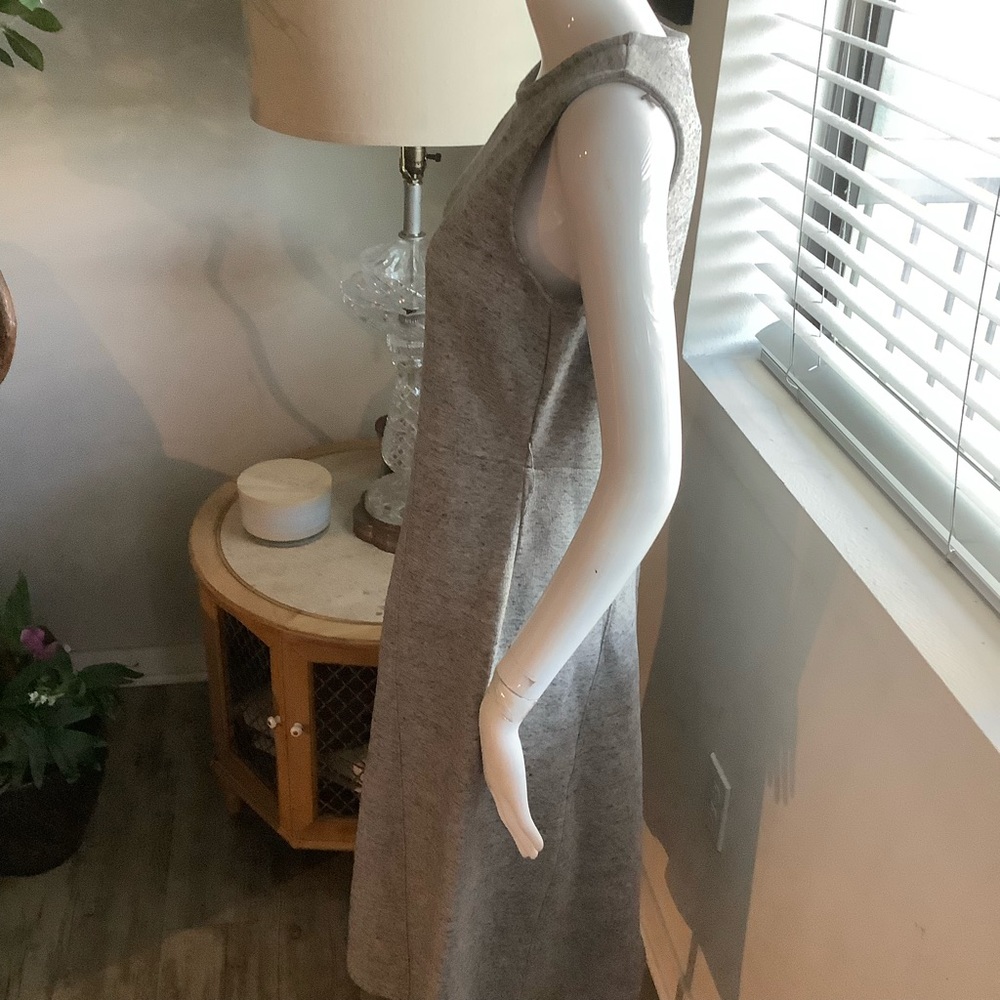 J Crew Heather Gray Heavyweight Jersey Knit Sleeveless Dress - Picture 2 of 5